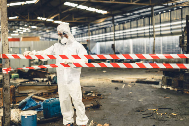 Professional Sewage Cleanup technician working in Collingswood, NJ